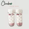 Chausson Chaussette Enfant Cerise Blanc