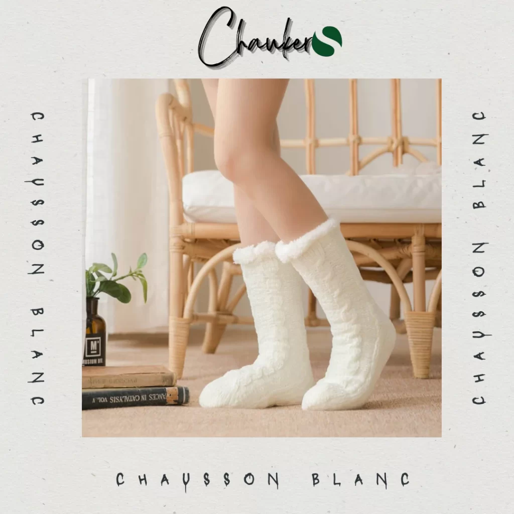 Chausson Chaussette Femme Blanc