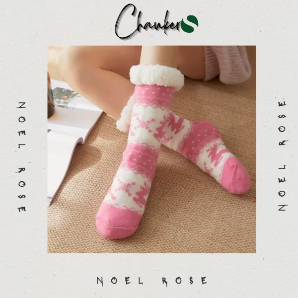 Chausson Chaussette Noel Rose