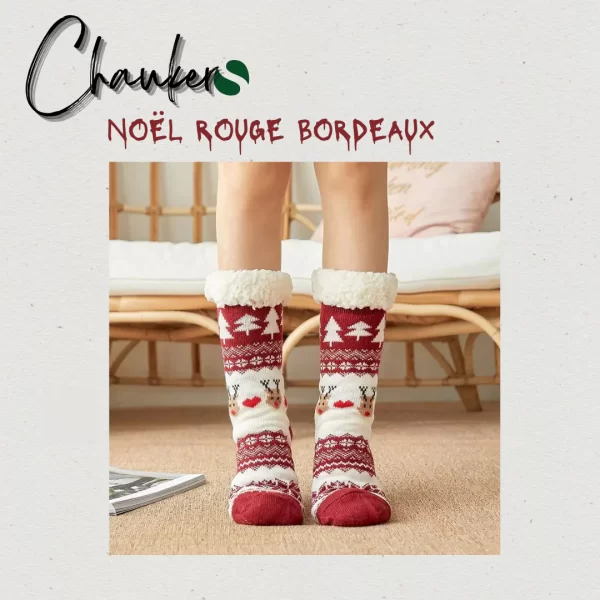 WELLXUNK Chaussettes De Noël, Chaussette De Noel, Chaussette Chaude