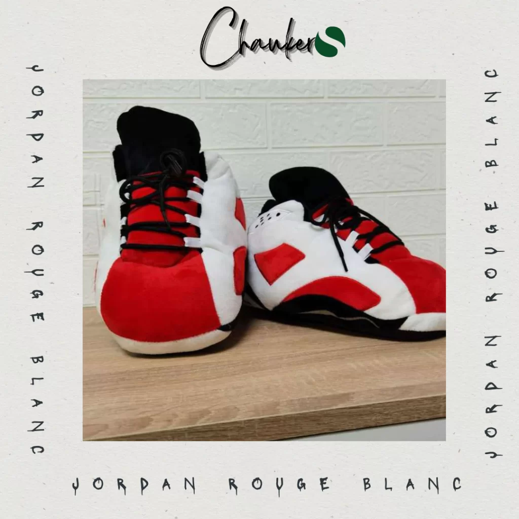 Chausson Sneakers Jordan Rouge Blanc