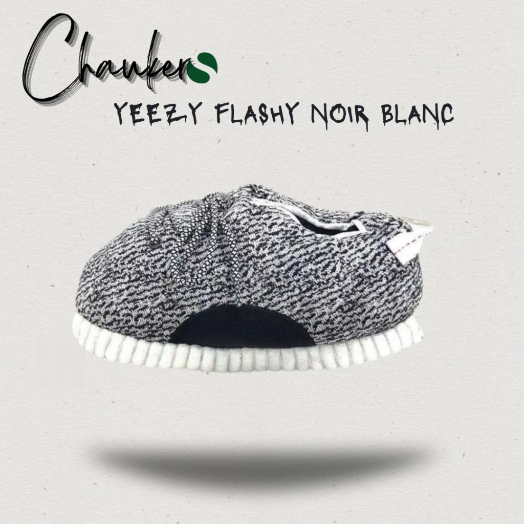 Chausson Sneakers Yeezy Flashy Noir Blanc