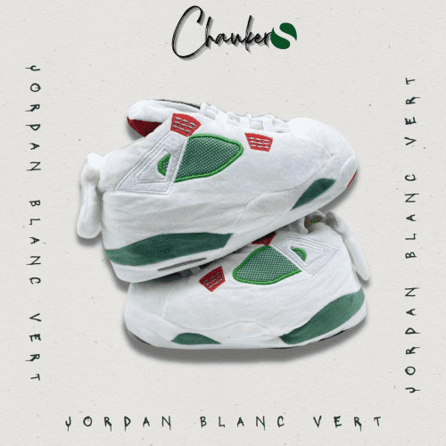 Chausson Sneakers Jordan Blanc Vert