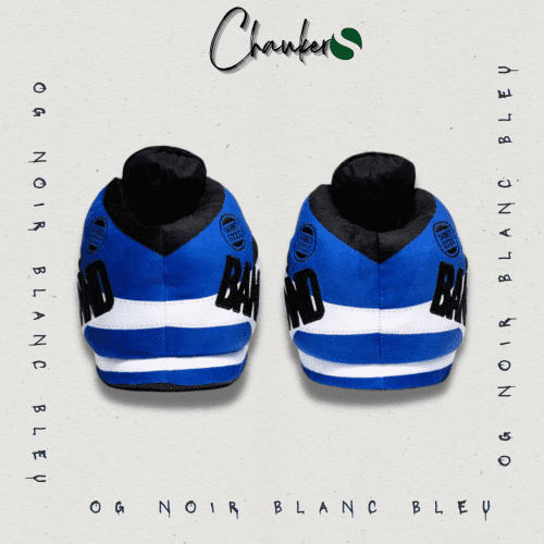 Chausson Sneakers Yeezy OG Noir Blanc Bleu