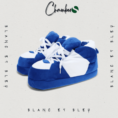 Découvrez le Confort Décontracté : Chausson Sneakers Baskets Blanc et Bleu