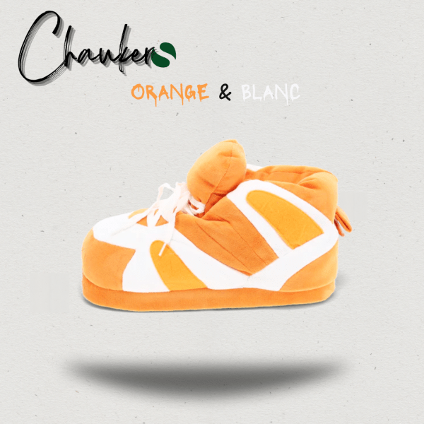 Chausson Sneakers Baskets Orange & Blanc : La Fusion Parfaite de Style et de Confort