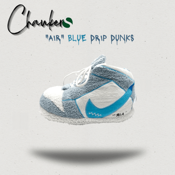 Chausson Sneakers Nike AIR Blue Drip Dunks : Un Style Unique et Fait Main