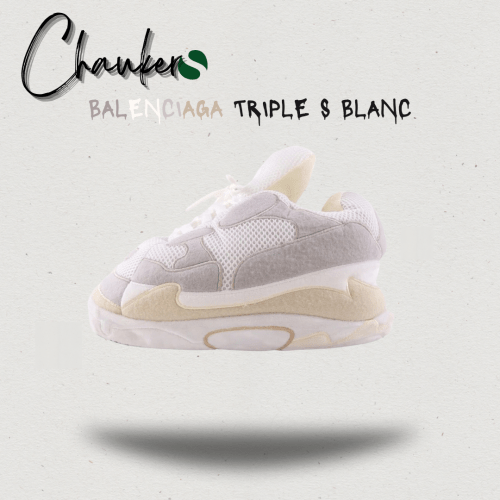 Chaussons Sneakers Baskets Balenciaga Triple S Blanc : L'Élégance du Design Urbain