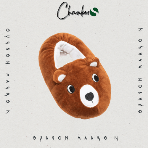 Chausson Animal Garçon Ourson Marron : Un Compagnon Doux et Mignon pour les Petits Garçons !