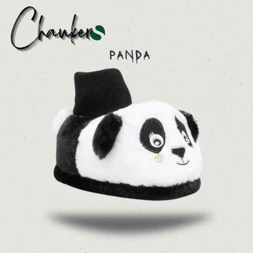 Chausson Animal Fille 3D Panda avec Col Chaussette : Confort et Mignonnerie Assurés !