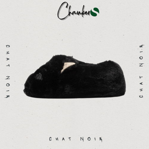 Chausson Animal Femme Chat Noir : Élégance Féline et Confort Douillet