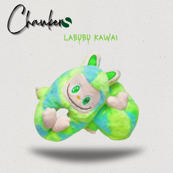 Chausson Animal LABUBU Kawai Vert et Bleu Clair